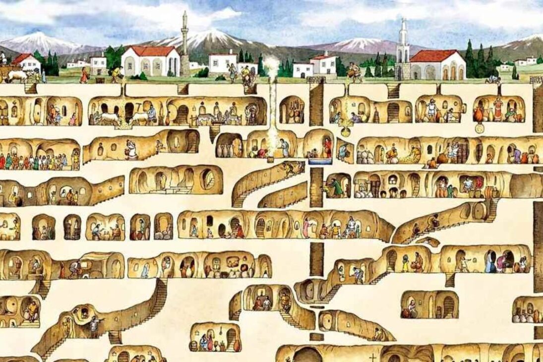 Homem derruba uma parede no porão e descobre a entrada de Derinkuyu, uma cidade subterrânea de 18 andares para 20 mil pessoas na Turquia