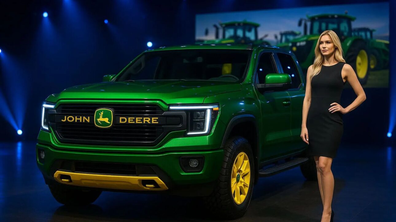 Picape conceito da John Deere une robustez de trator, tração 4x4 e conforto de luxo, prometendo revolucionar o mercado brasileiro. (Imagem: projeção Compre Rural)