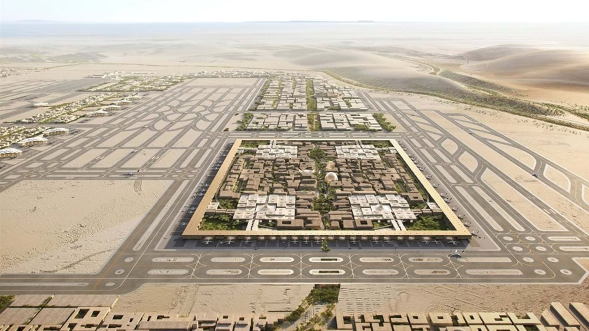 Maior aeroporto do mundo em construção em Riad terá seis pistas, cidade própria e capacidade para 185 milhões de passageiros até 2050.