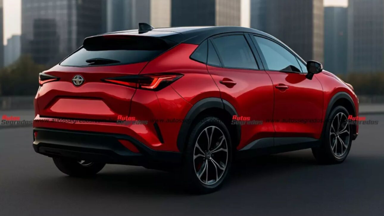 Toyota planeja SUV cupê híbrido flex com até 223 cv e 86 km elétricos, previsto para 2028, baseado na plataforma TNGA-C.