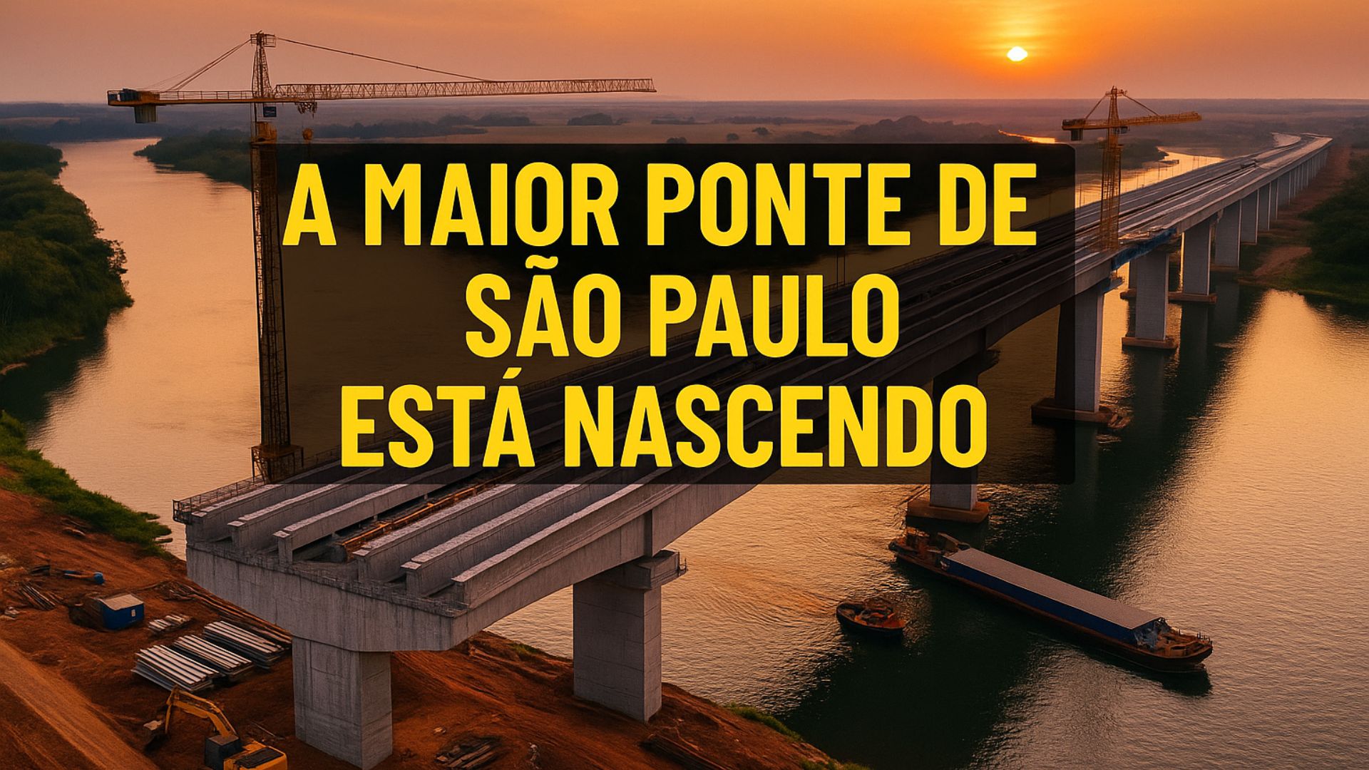 Maior ponte de São Paulo, com 2,4 km sobre o Rio Tietê, está 60% concluída e promete mudar o tráfego na SP-333 até 2026.