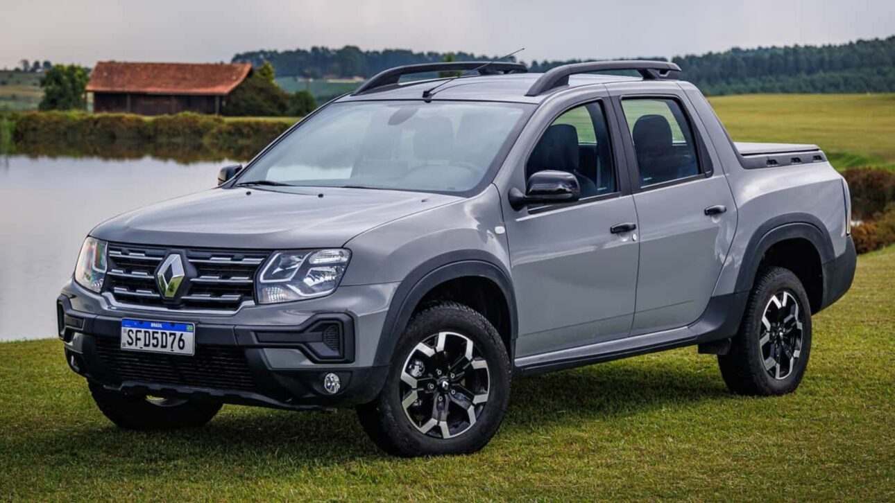 A Renault Oroch é uma picape robusta com motor 1.6 flex e caçamba espaçosa, unindo economia, resistência e ótimo custo-benefício. (Imagem: reprodução)