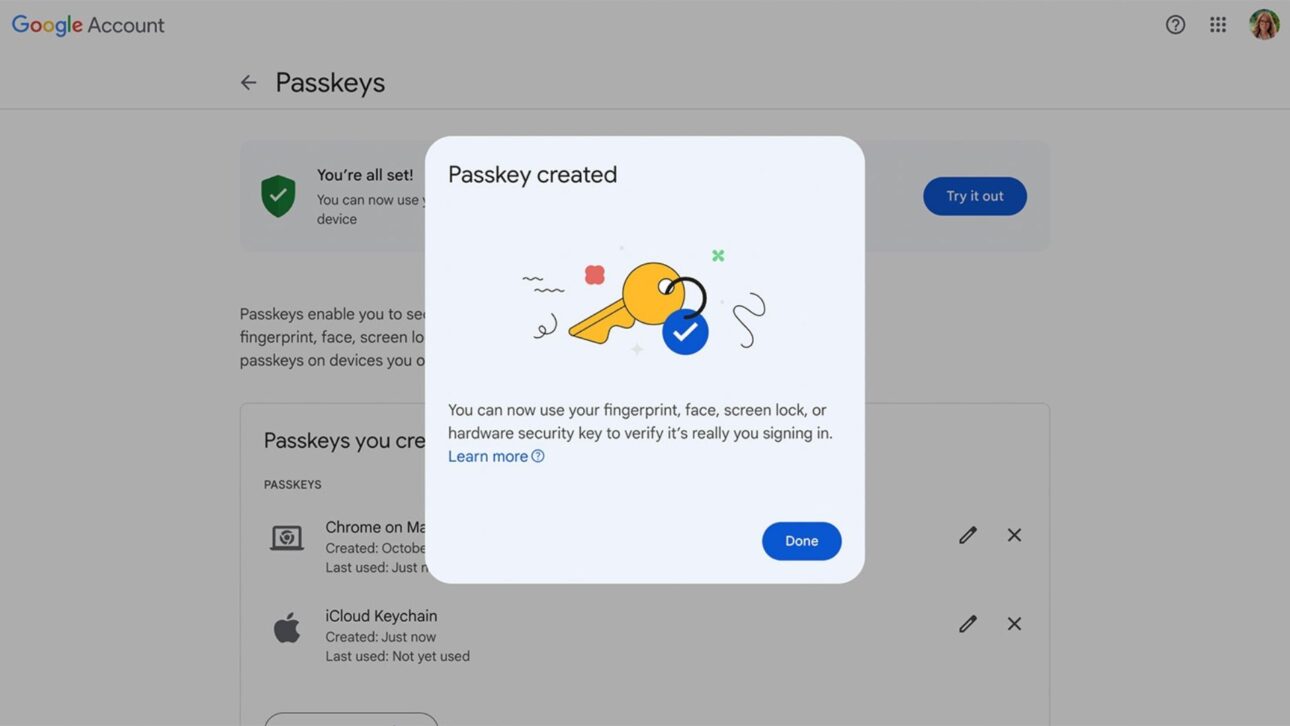 Google e WhatsApp adotam passkeys e aceleram o fim das senhas. Nova autenticação com biometria promete mais segurança e praticidade.