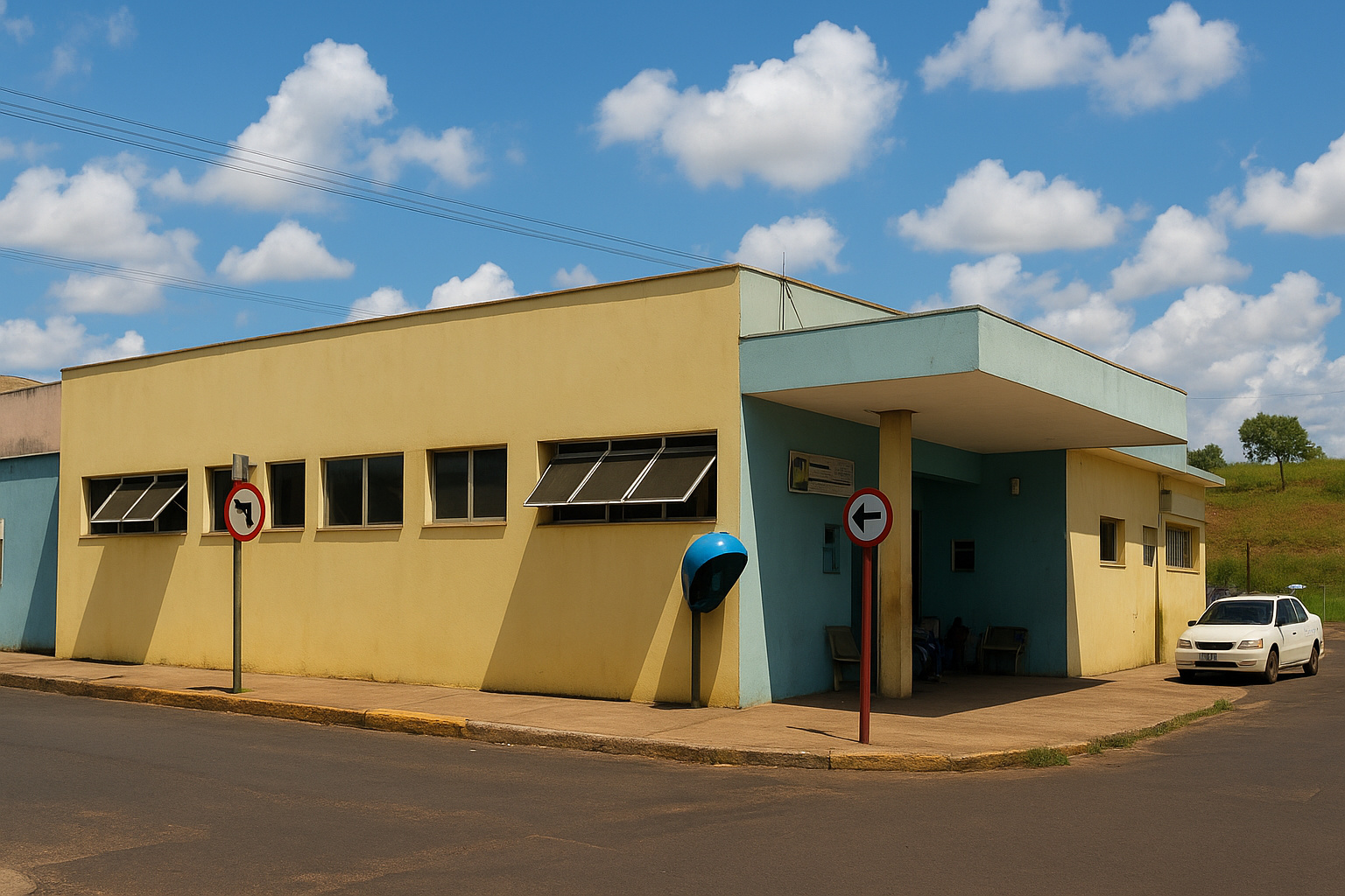 Painéis solares instalados sob um céu limpo e azul em um dia ensolarado.