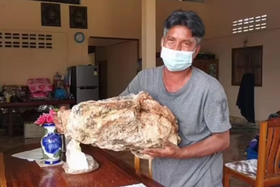 Pescador tailandês pobre encontra 'vômito de baleia' de 30 quilos avaliado em mais de US$ 1,25 milhão e muda completamente de vida em 2021