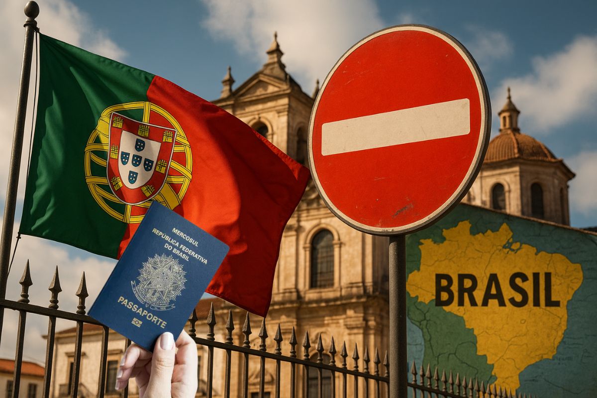 "Portugal aprova lei anti-imigração que endurece regras para brasileiros, limita vistos e dificulta pedidos de residência no país."