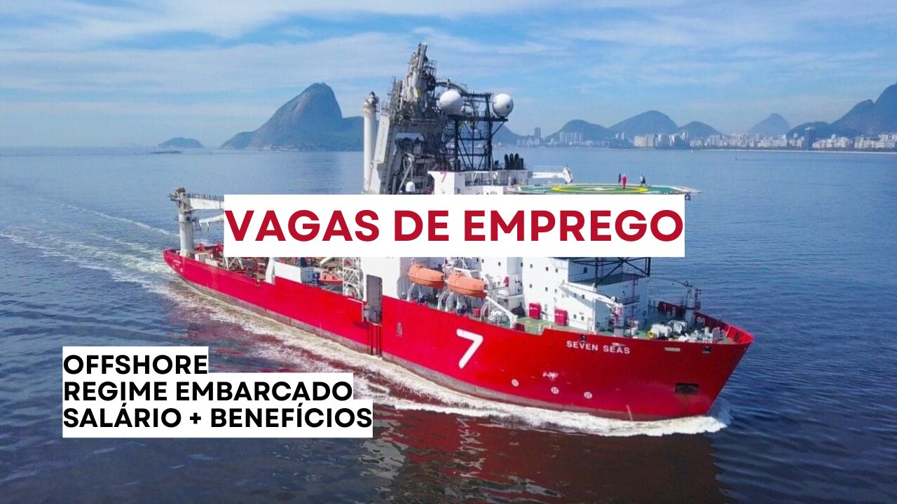 Subsea7 está com duas vagas de emprego offshore para atuar como 2º Oficial de Máquinas e 2º Oficial de Náutica (DPO) com inscrição até 13 de novembro de 2025
