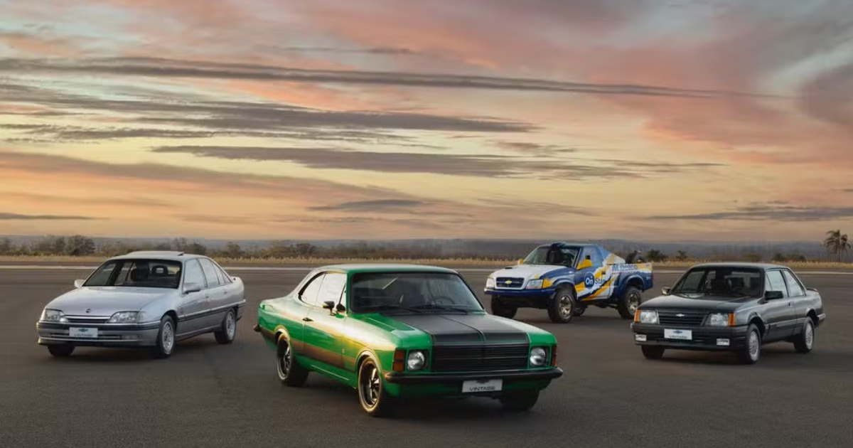 Chevrolet relança clássicos como Opala e Monza em programa de restauração e restomod. Modelos serão leiloados no Brasil em 2025. (Imagem: Divulgação)