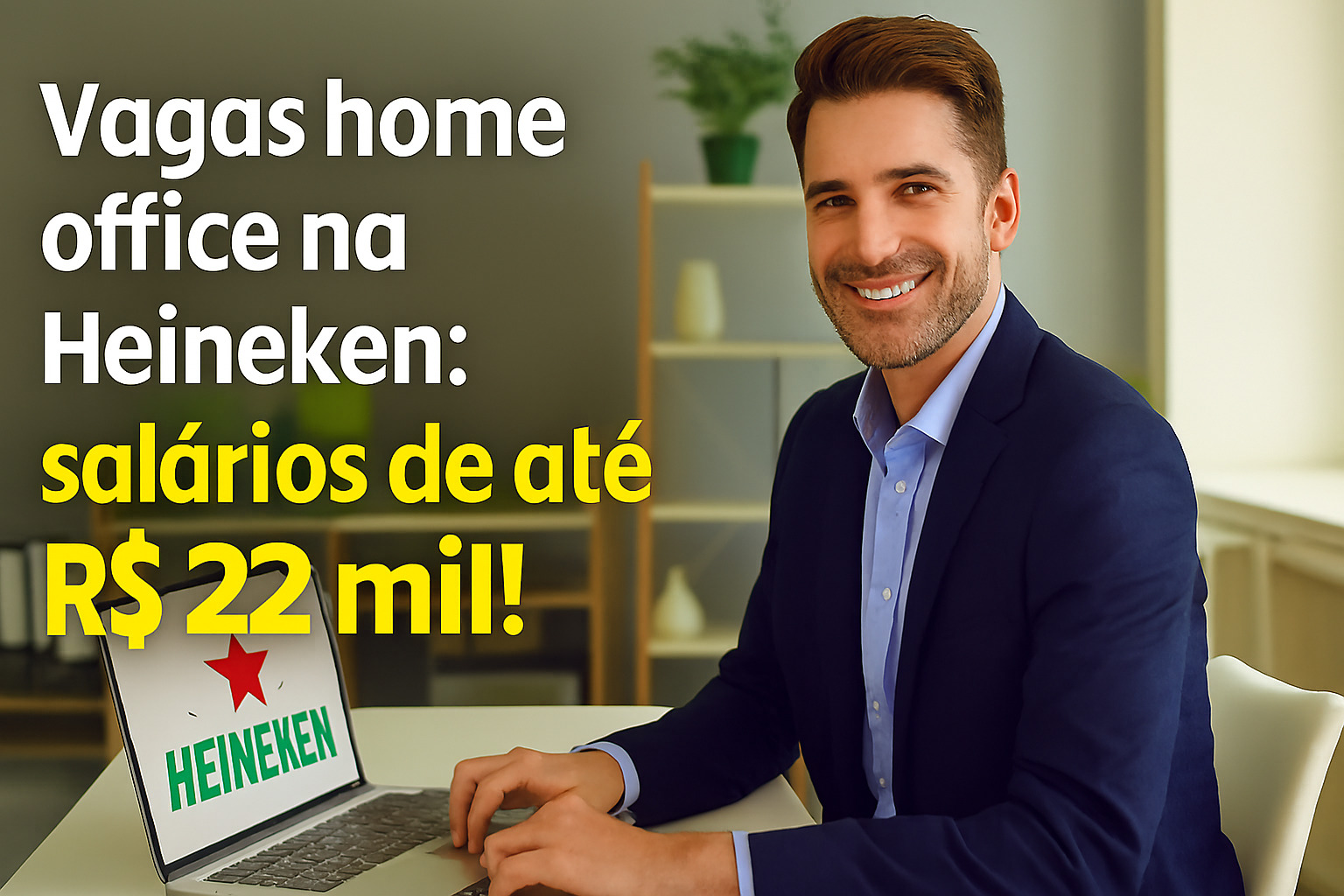 Heineken abre novo processo seletivo para vagas home office em todo o Brasil com salários de até R$ 22 mil + benefícios