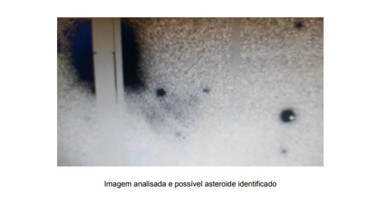 Imagem do possível asteroide. Foto: UFSC