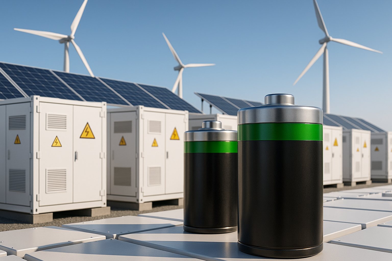 Sistema de baterias para armazenamento de energia eólica e solar