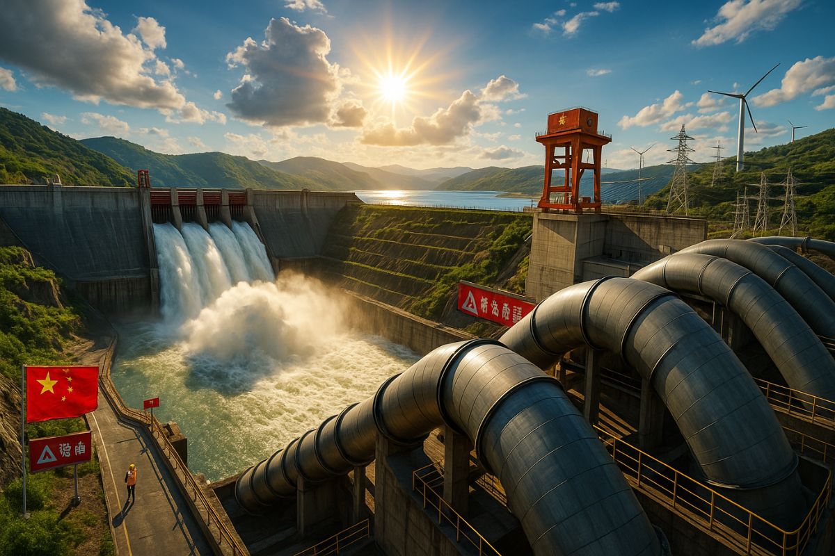 China ativa a maior usina hidrelétrica reversível do mundo em Jurong; armazenamento por bombeamento reforça segurança energética e integra solar e eólica.