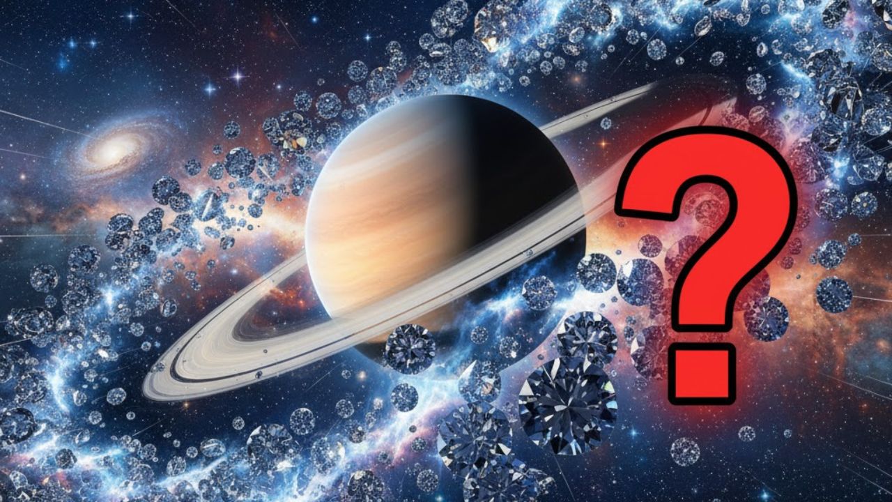 Imagem: Saturno e a chuva de diamantes