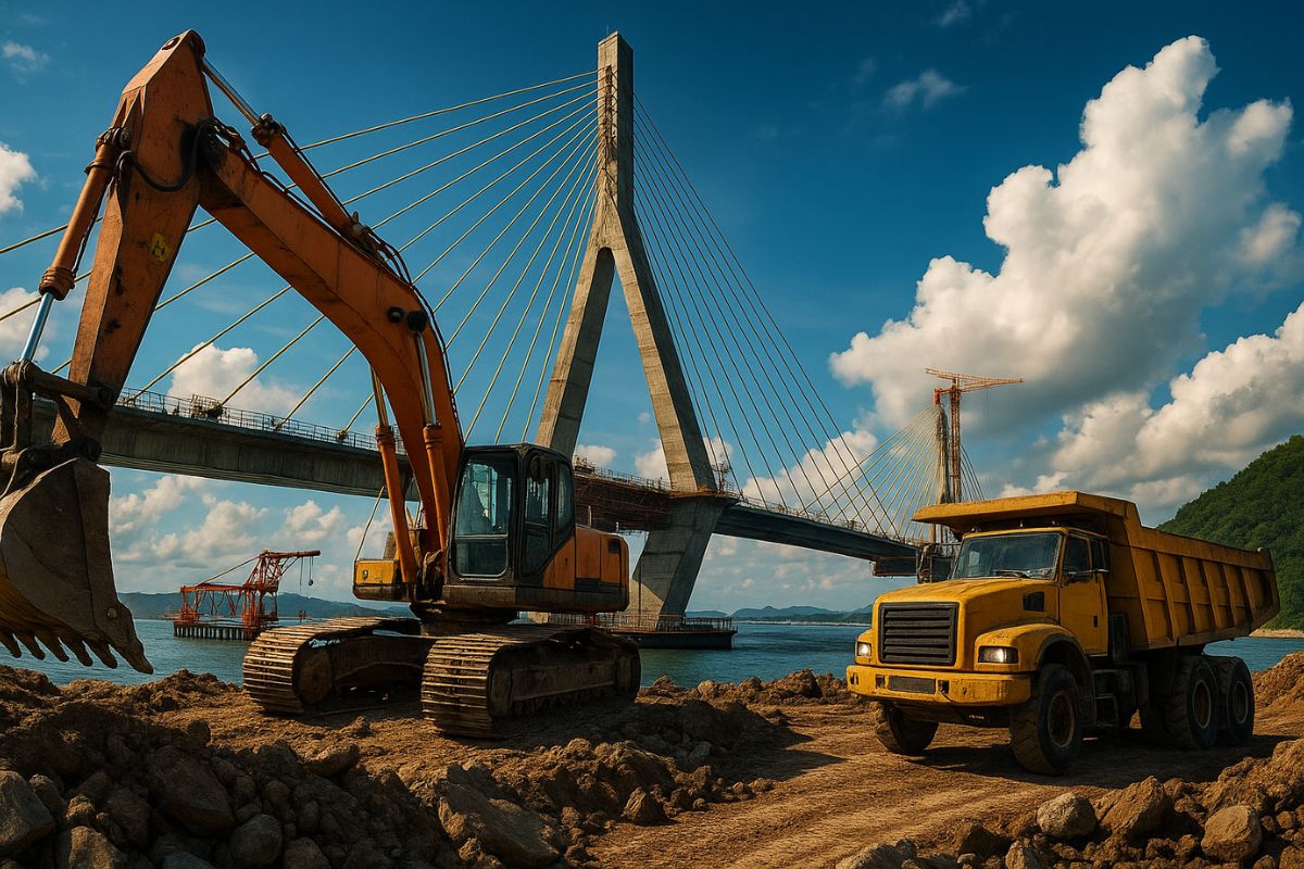 Com 80% concluída, a Ponte de Guaratuba avança com trecho estaiado e 770 metros executados, prometendo transformar a mobilidade e a economia do litoral paranaense.
