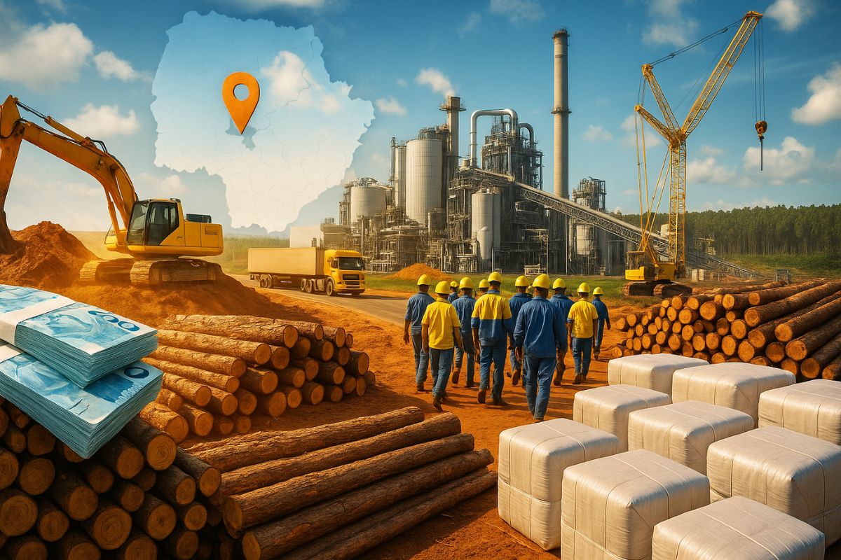 A Arauco consolida o Vale da Celulose em Inocência com megafábrica de R$ 25 bilhões, geração de empregos qualificados e oferta de energia limpa, criando um corredor industrial com impacto nacional.