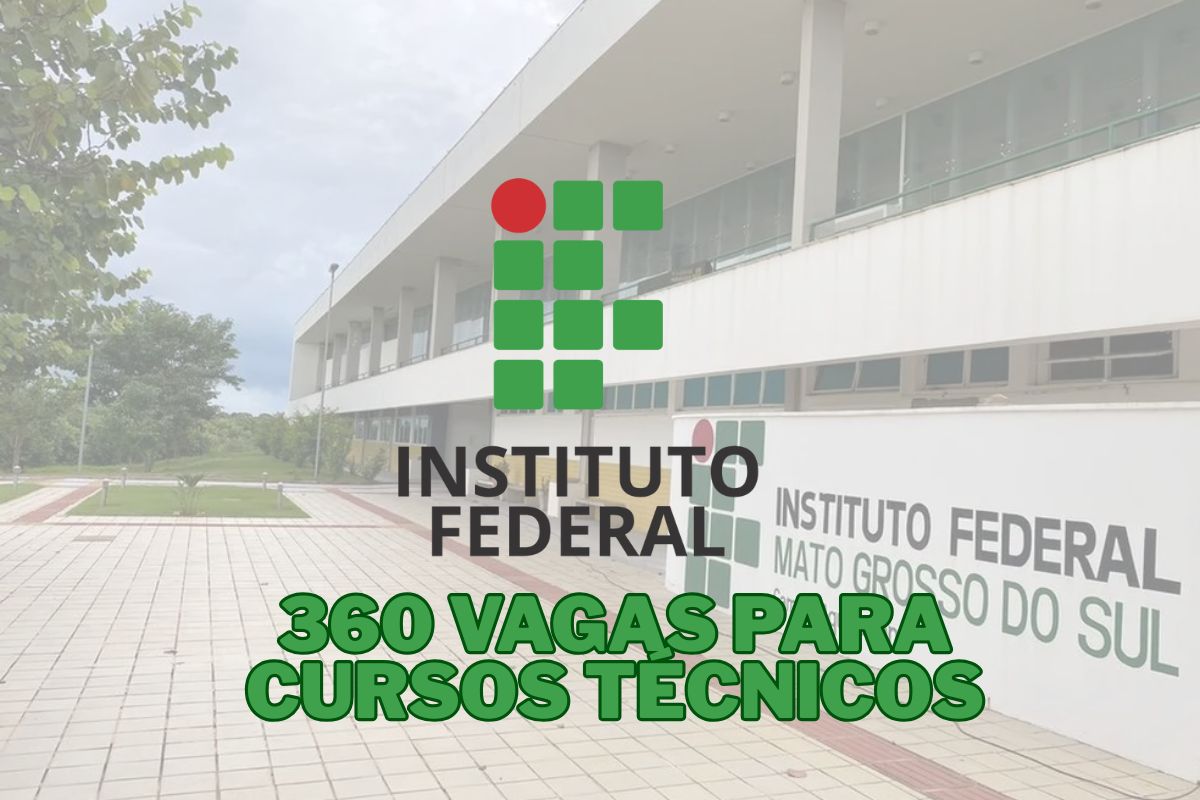 IFMS abriu 360 vagas grátis para cursos técnicos noturnos, com inscrição até 1º de dezembro de 2025, voltada a jovens e adultos em várias cidades de MS.