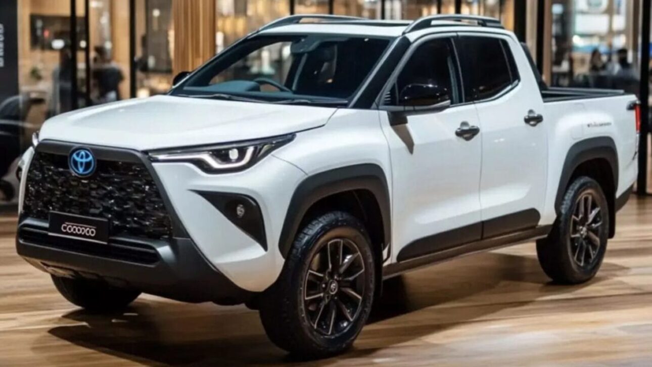 Nova Toyota Stout deve chegar ao Brasil entre 2026 e 2027 com motor híbrido flex, produção nacional e foco em rivalizar Fiat Toro.