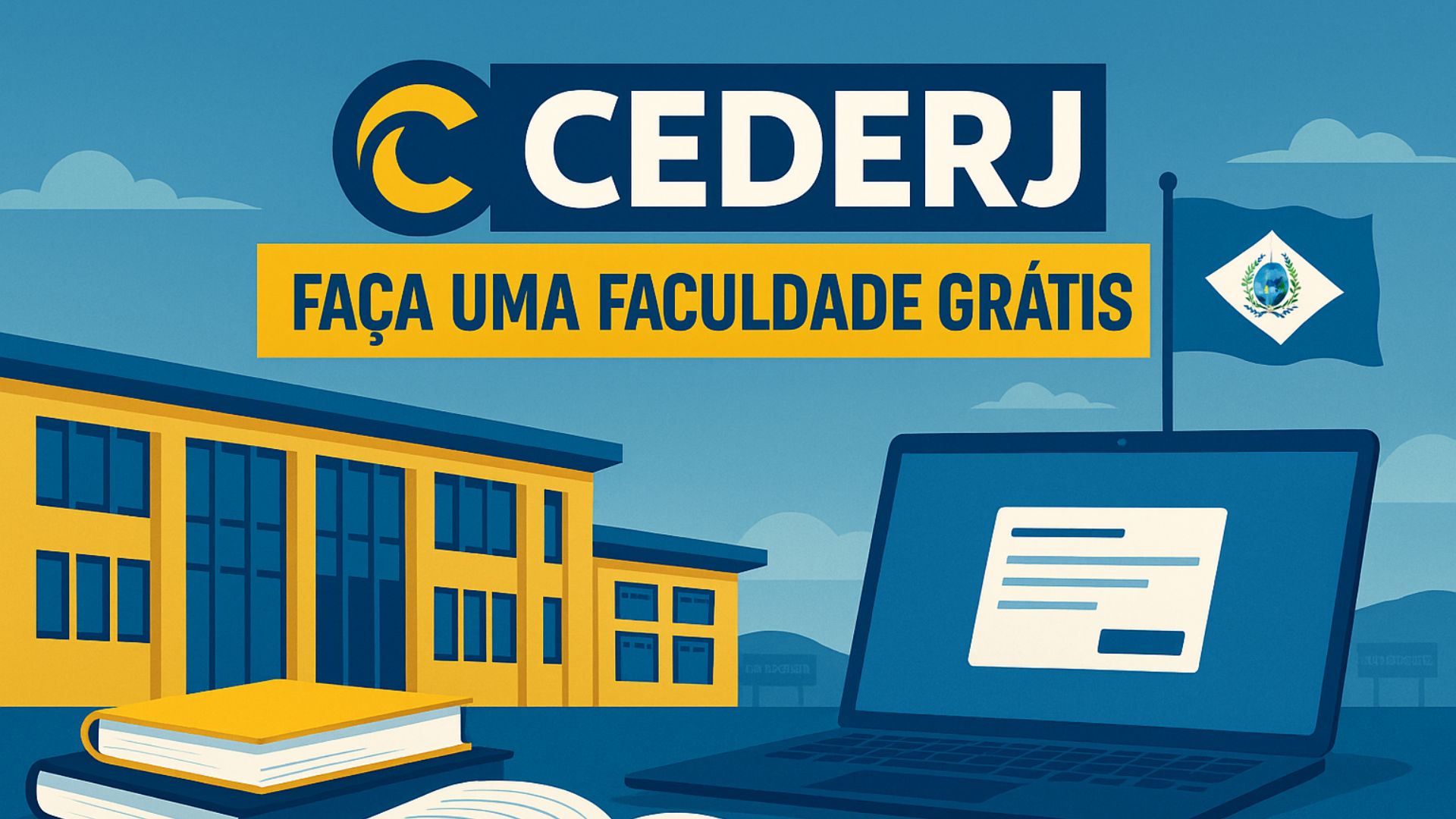 Inscrições abertas para o Vestibular Cederj 2026 com mais de 7 mil vagas gratuitas em cursos semipresenciais no Rio de Janeiro.