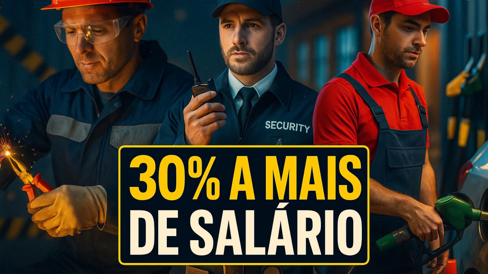 Adicional de periculosidade de 30% sobre o salário-base passa a valer para eletricistas, vigilantes e frentistas em áreas de risco, com laudo técnico obrigatório.