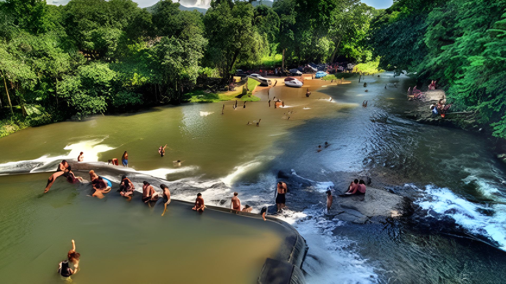 Prainha de Schroeder reúne história, água doce e área revitalizada com areia branca no centro da cidade, atraindo visitantes nos dias quentes do verão.