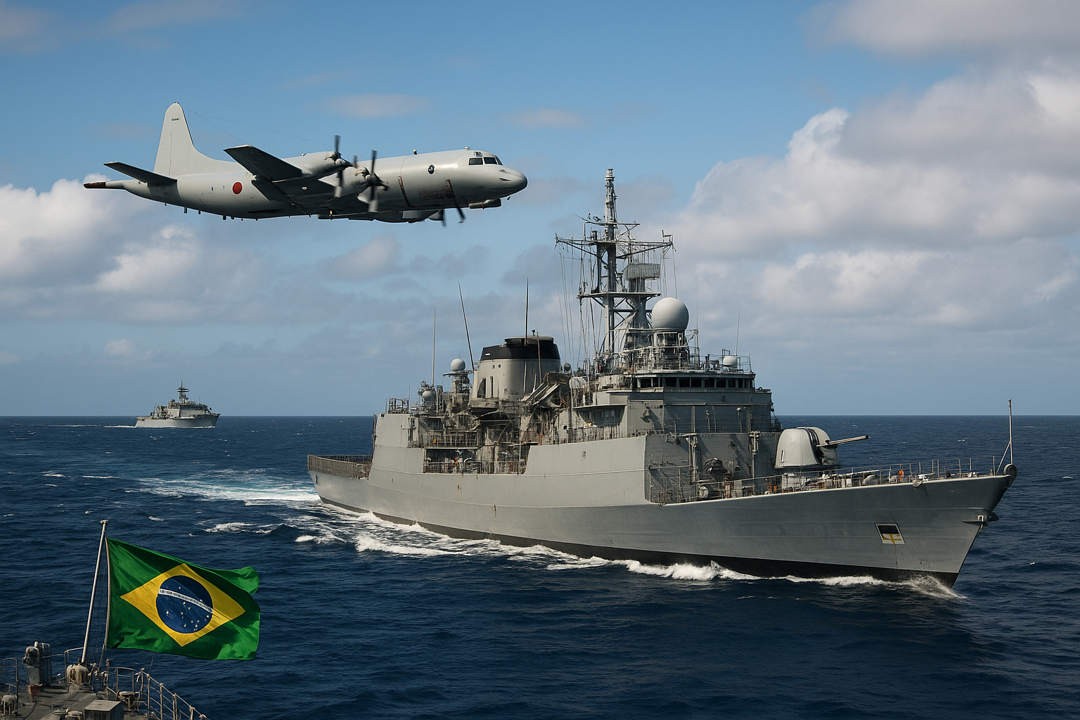 Marinha do Brasil em operação com forças internacionais no Oceano Índico