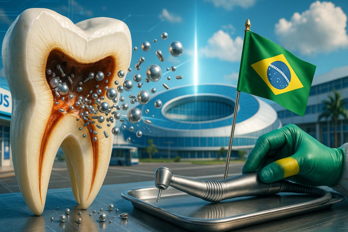 Nanotecnologia brasileira com nanopartículas de prata em tratamento de cárie reforça odontologia minimamente invasiva e aposenta motorzinho do consultório.