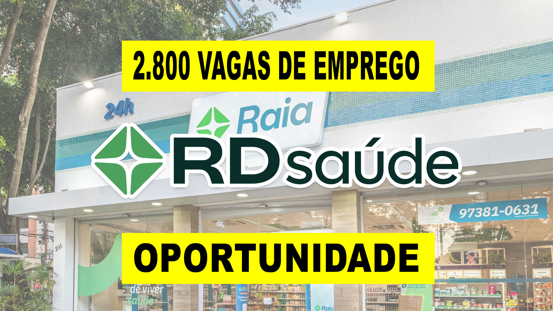 RD Saúde está recrutando pessoas com e sem experiência para mais de 2.800 vagas de emprego com foco em inclusão, benefícios robustos e seleção em novembro
