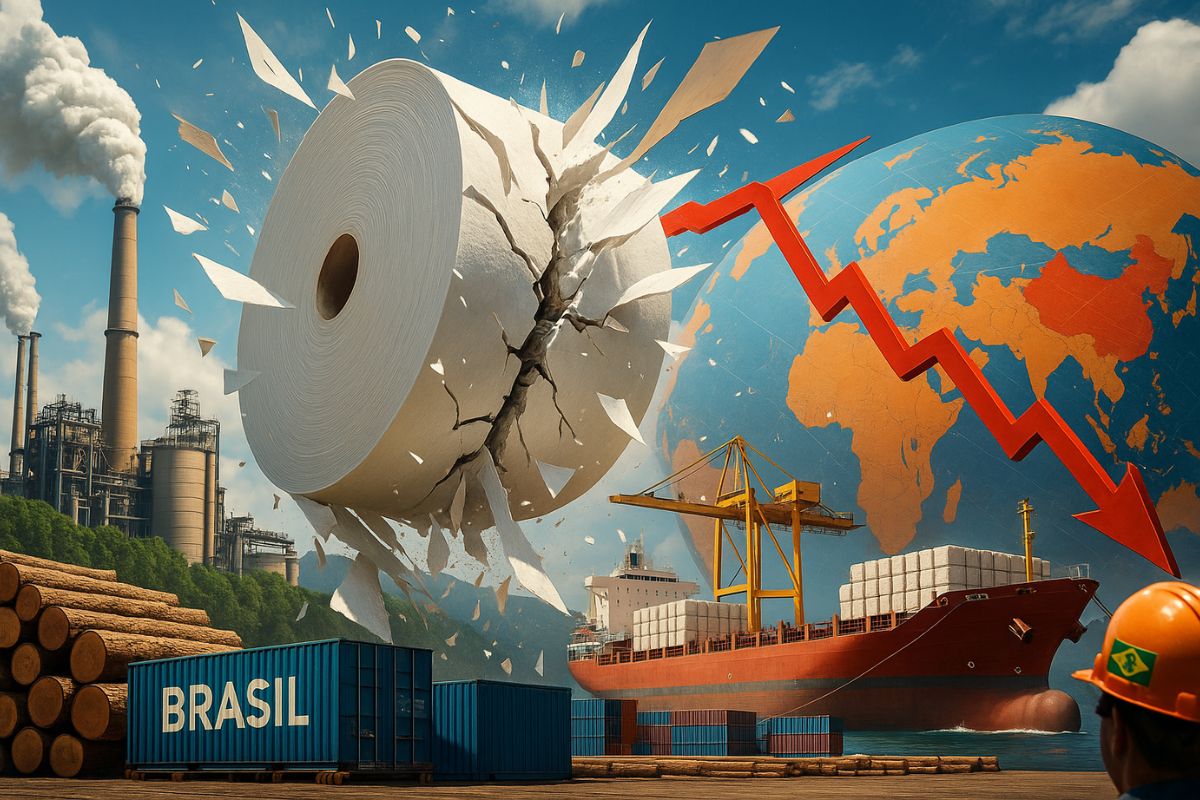Suzano alerta para colapso global da celulose, com preços da celulose em queda no mercado global de celulose e produtores europeus de celulose em risco.