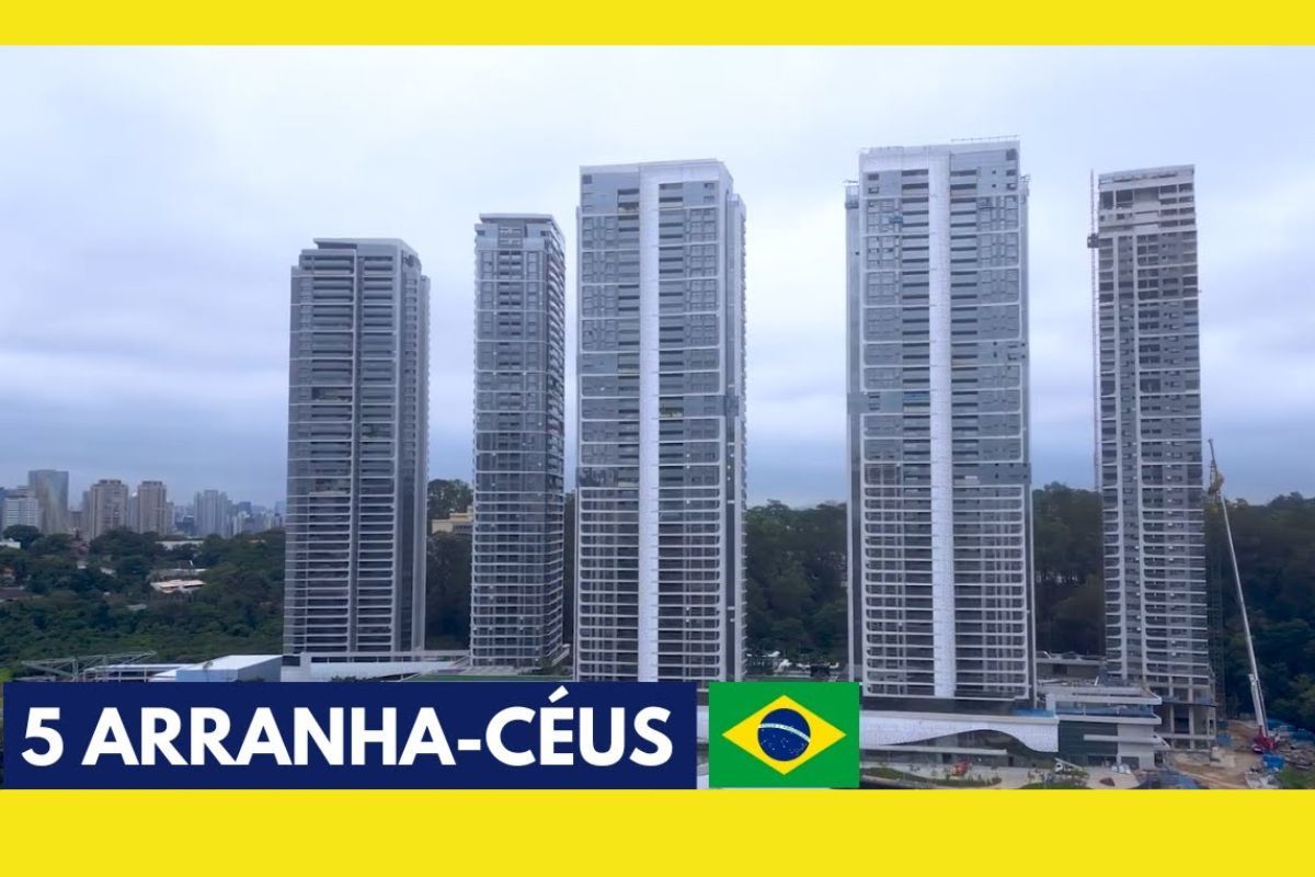 Mais luxuosos complexos imobiliários da América Latina na Marginal Pinheiros com torres de vidro, hospital Einstein e bairro completo.