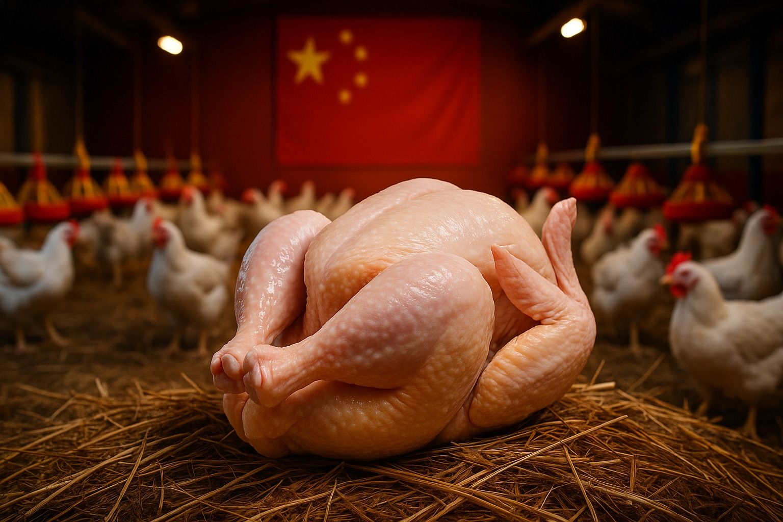 Brasil prevê enviar 600 mil toneladas de carne de frango à China em 2026 após suspensão do embargo, retomando vendas