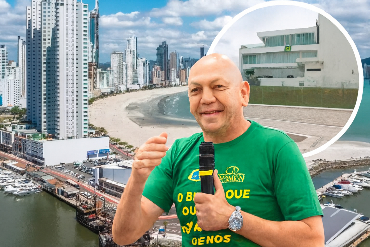 Com 1.415 m², vista frontal para o mar e cercada por arranha-céus, mansão de R$ 140 milhões comprada por Luciano Hang é a última residência de pé na orla da 'Dubai Brasileira', em Balneário Camboriú