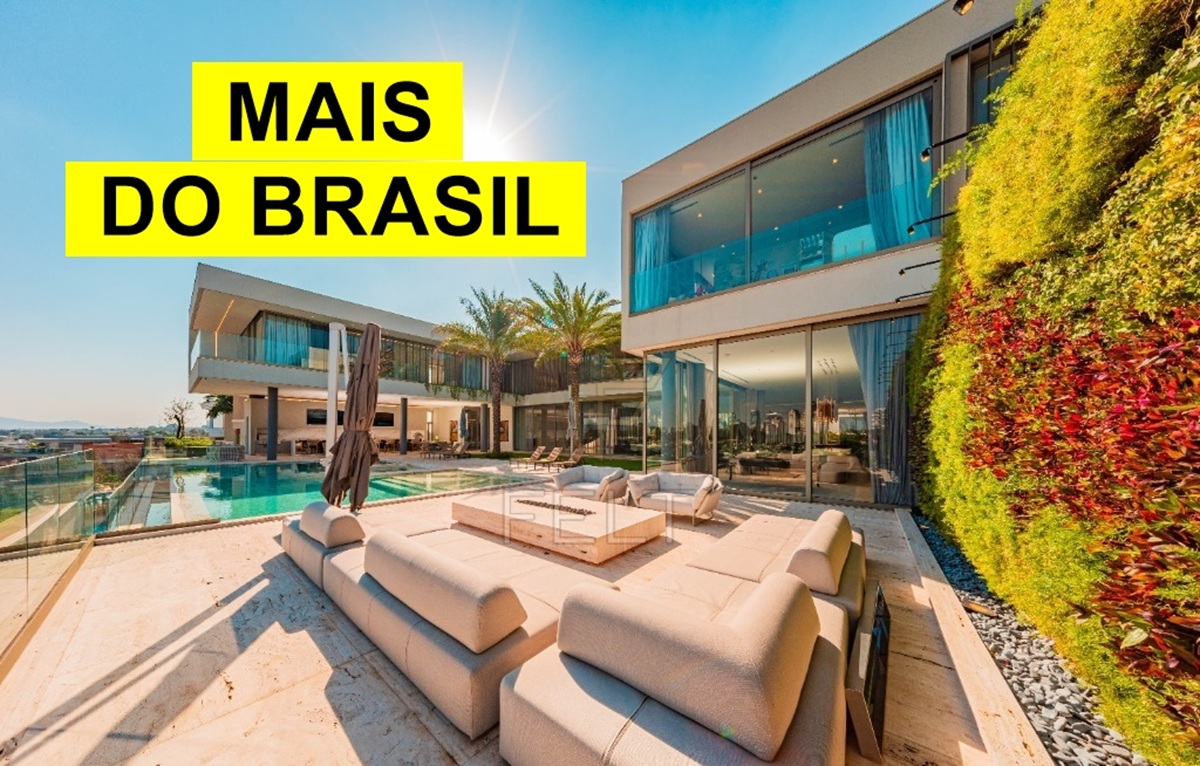 Mansão Diamante, avaliada em R$ 120.000.000,00, impressiona com 3.323 m², seis suítes, spa panorâmico, cinema 4K