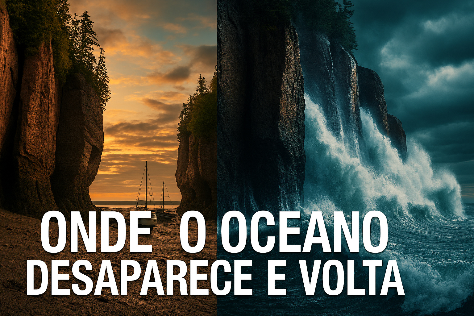 O lugar onde o oceano desaparece e volta duas vezes por dia: marés de 16 metros criam o desnível mais extremo do planeta e desafiam a lógica natural