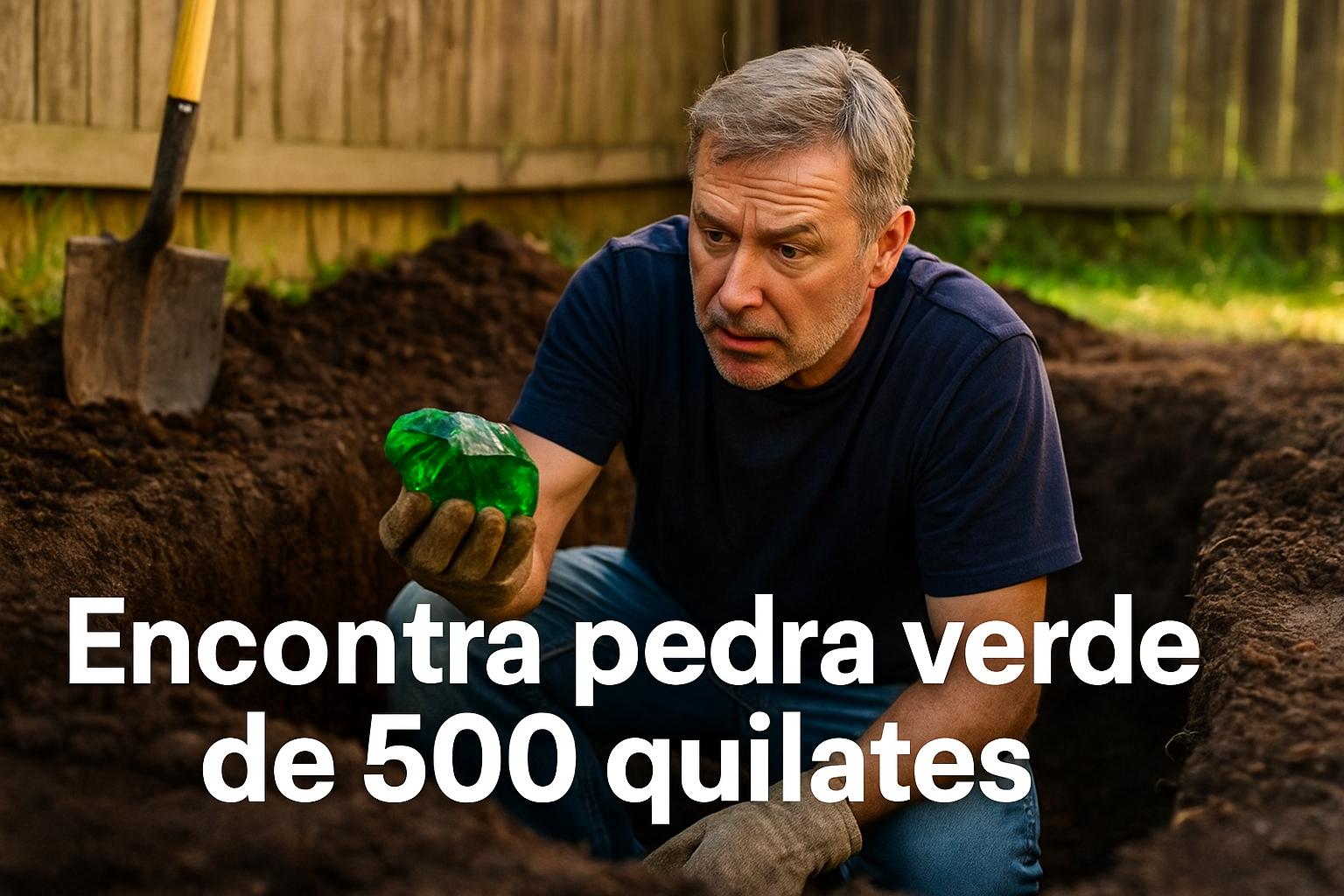 Homem cava buraco para reformar o quintal e encontra pedra verde de 500 quilates avaliada em mais de US$ 2 milhões