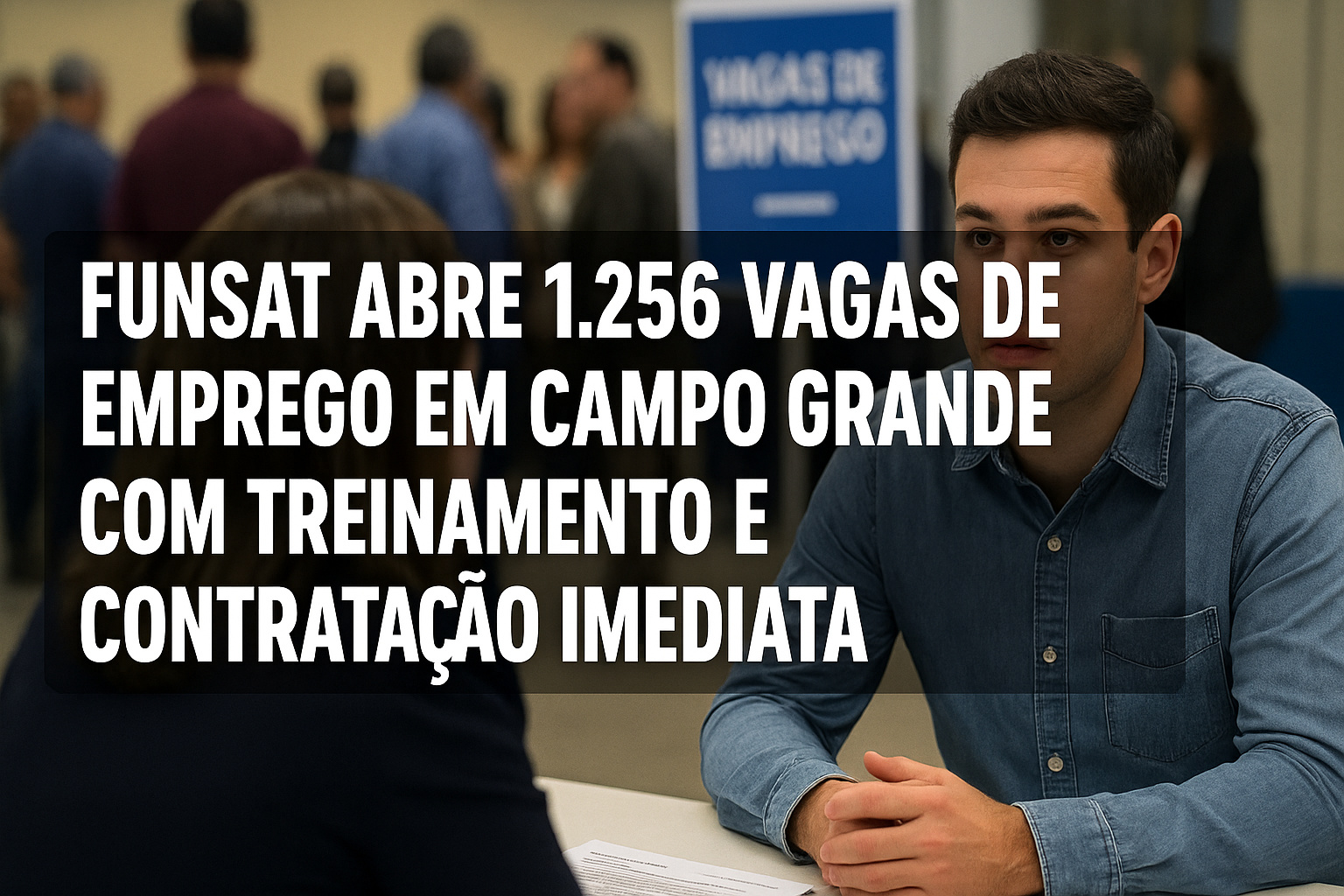 Funsat abre 1.256 vagas de emprego em Campo Grande com treinamento e contratação imediata