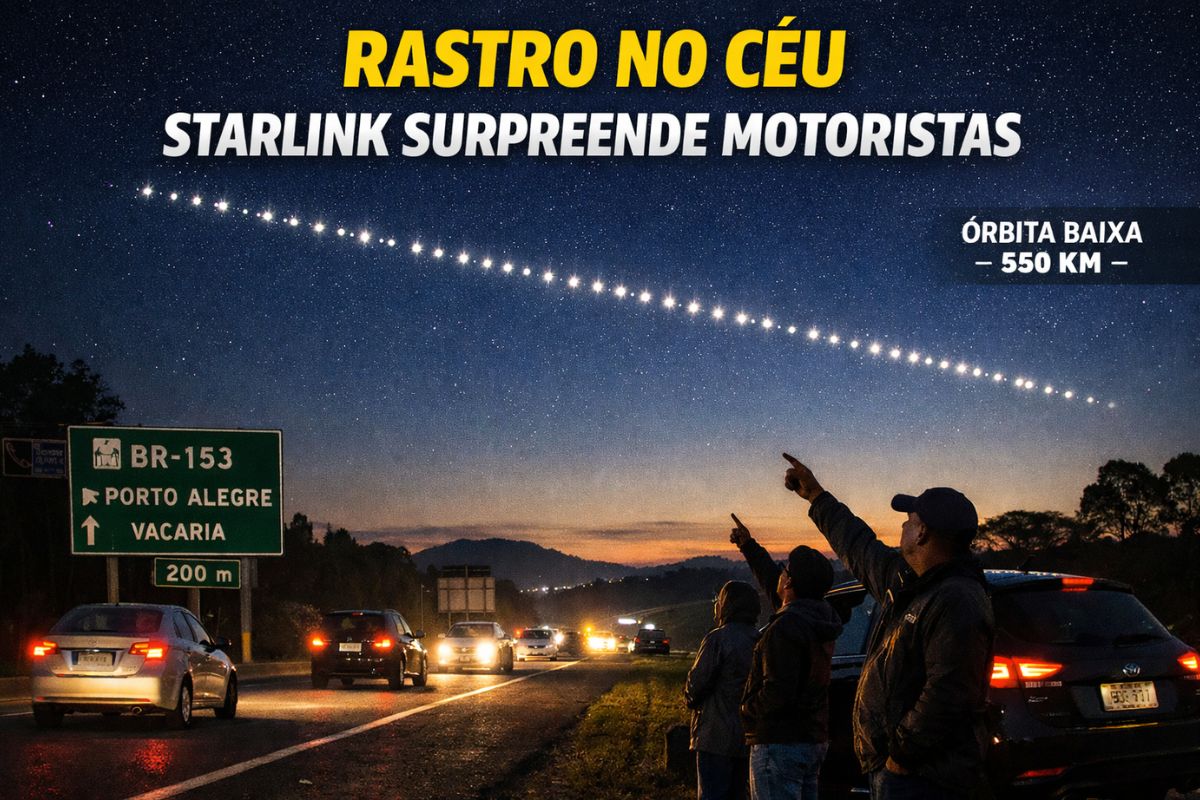 Did Aliens Just Fly Over Brazil? Nope — Just Elon’s Satellite Train Chasing Sunsets