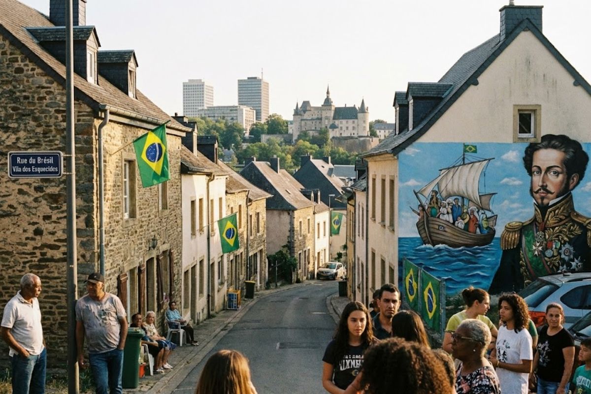 História do novo Brasil, vilarejo pobre em Luxemburgo no país mais rico do mundo, com imigrantes barrados por Dom Pedro I e preconceito em Luxemburgo.