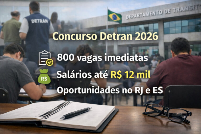 Detran anuncia concurso público inédito com vagas imediatas e salários ...