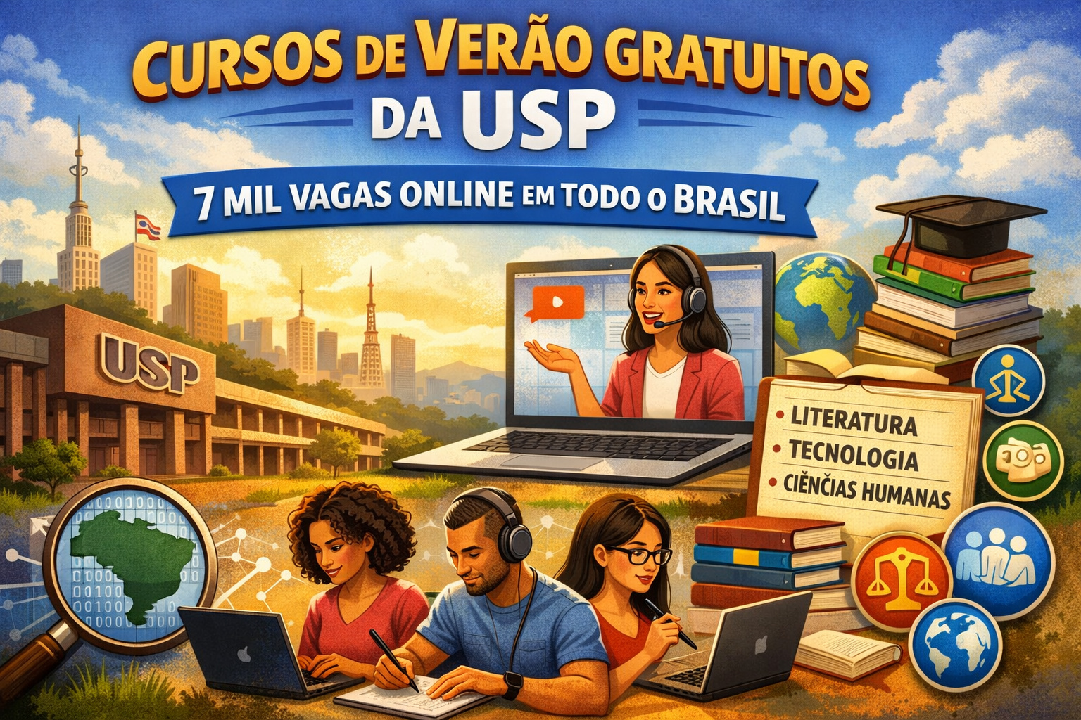 Cursos de verão gratuitos da USP oferecem 7 mil vagas on-line em todo o ...