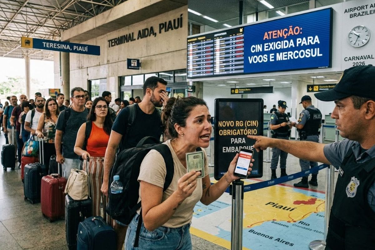 Novo RG vira exigência imediata para viajar de ônibus e avião no Brasil, começa pelo Piauí, pega passageiros desprevenidos às vésperas do Carnaval, bloqueia embarques sem CIN, afeta voos, rodoviárias, viagens interestaduais
