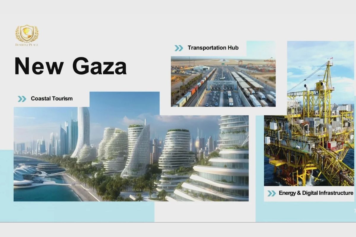 Plano Sunrise, 'Nova Gaza' de Trump: PowerPoint em Davos promete Riviera Oriente Médio com US$ 112 bi, 20 anos de obras, mas esbarra em escombros, bombas