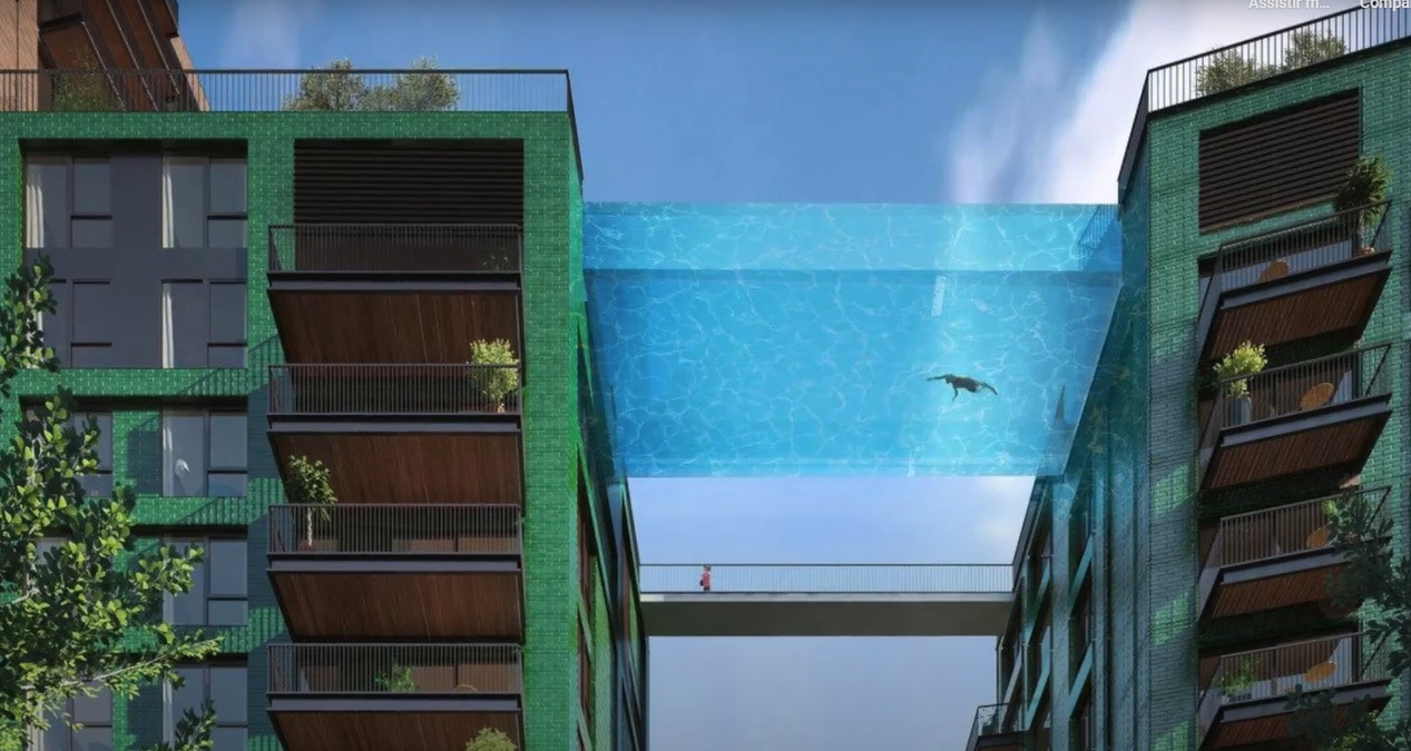 Piscina, Prédios