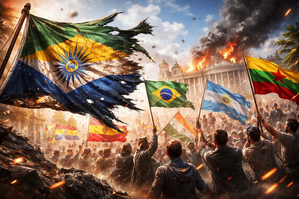 Países que duraram menos que temporada de série Brasil, Argentina, Colômbia e vizinhos criaram repúblicas relâmpago, com bandeira, governo próprio, população engajada (1)