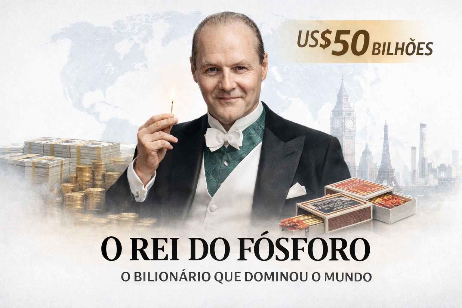 Rei do Fósforo: ele construiu um império global, financiou países inteiros e movimentou fortuna que ultrapassam US$50 bilhões, chegando a controlar 75% da produção de fósforos do mundo