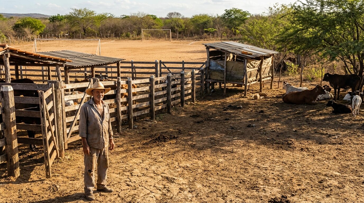 Do apelido de doido ao respeito de milhões, agricultor do sertão transforma campo de futebol em curral e prova que humildade, trabalho e redes sociais mudam destinos