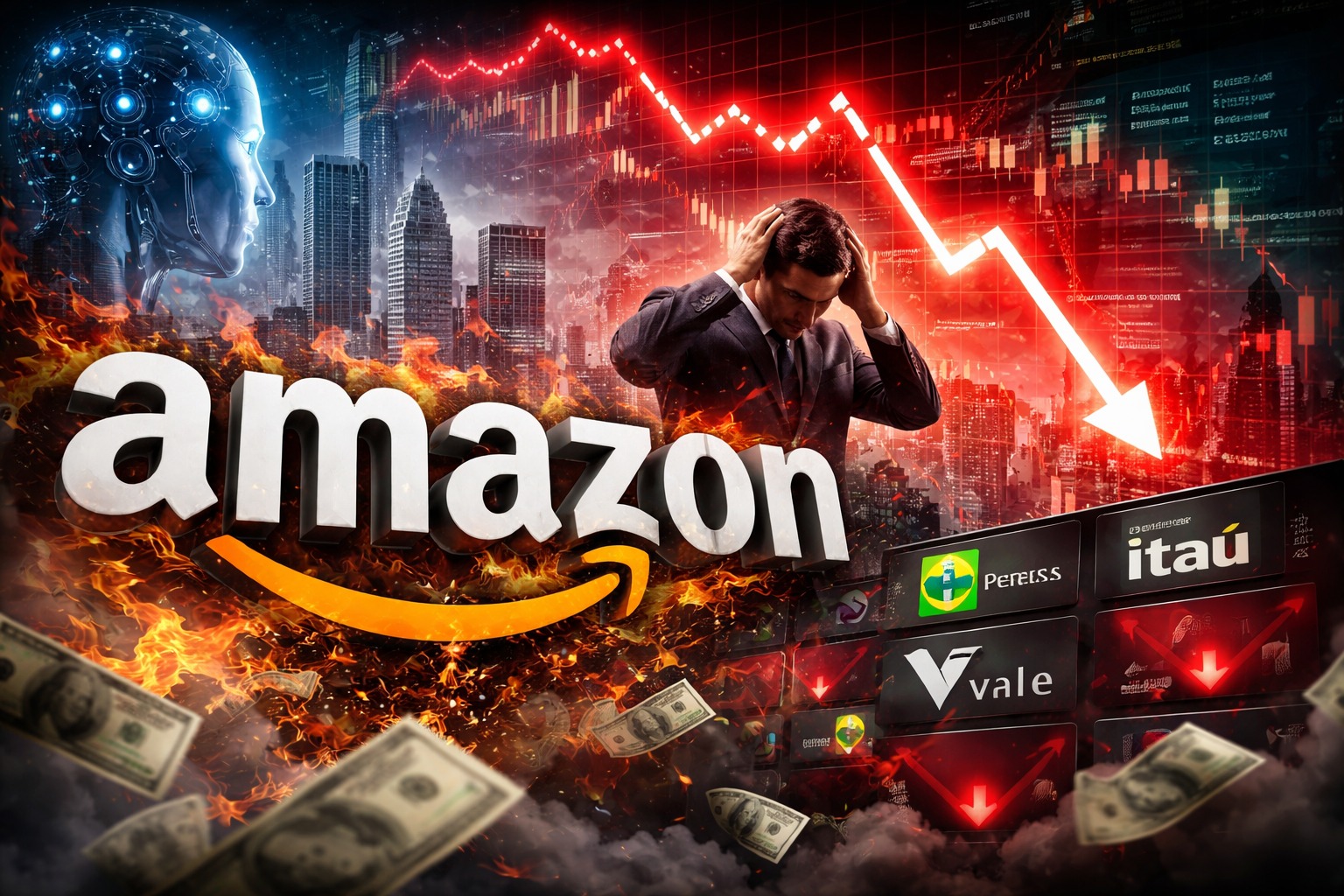 Fear of artificial intelligence wipes out 0 billion from Amazon, intensifies turbulence in US stock markets and impacts Brazilian companies listed in New York
