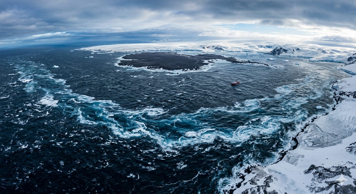 A corrente oceânica mais poderosa do planeta transporta cerca de 100 vezes mais água que todos os rios do mundo, pode ultrapassar 2.000 km de largura e circula sem parar ao redor da Antártida e dados de sedimentos de mais de 5 milhões de anos mostram que mudanças recentes estão chamando a atenção dos cientistas