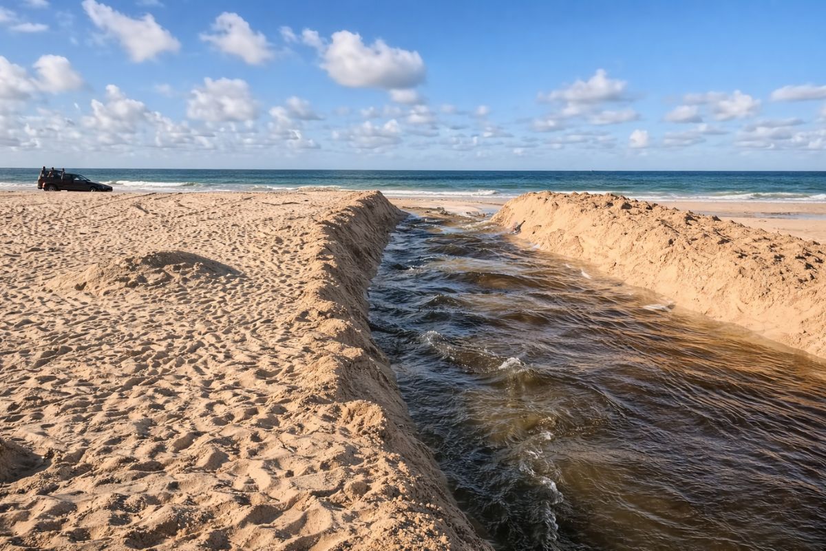 Abertura da barra no Ceará vira fenômeno impressionante, arrasta multidão para a beira d’água e transforma o encontro do rio com o mar em um dos eventos mais eletrizantes da pesca