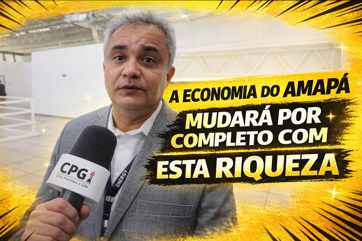 Antônio Batista concede entrevista ao portal CPG Click Petróleo e Gás durante o evento Macaé Energy 2026 sobre a Margem Equatorial e o potencial do Amapá no petróleo