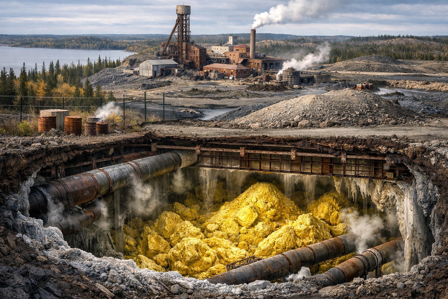 Uma mina de ouro despejou resíduos tóxicos por décadas no norte do Canadá, e hoje 237 mil toneladas de arsênio estão enterradas sob Yellowknife, formando o maior depósito subterrâneo desse veneno já deixado pela mineração no planeta
